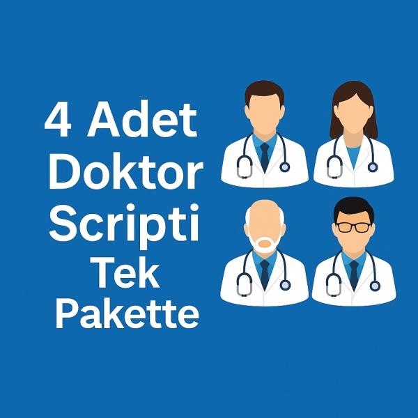 4 Adet Doktor Scripti Tek Pakette